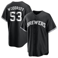 M.Brewers #53 Brandon Woodruff Player Black Game Home Fdoa Stitched Jerseys