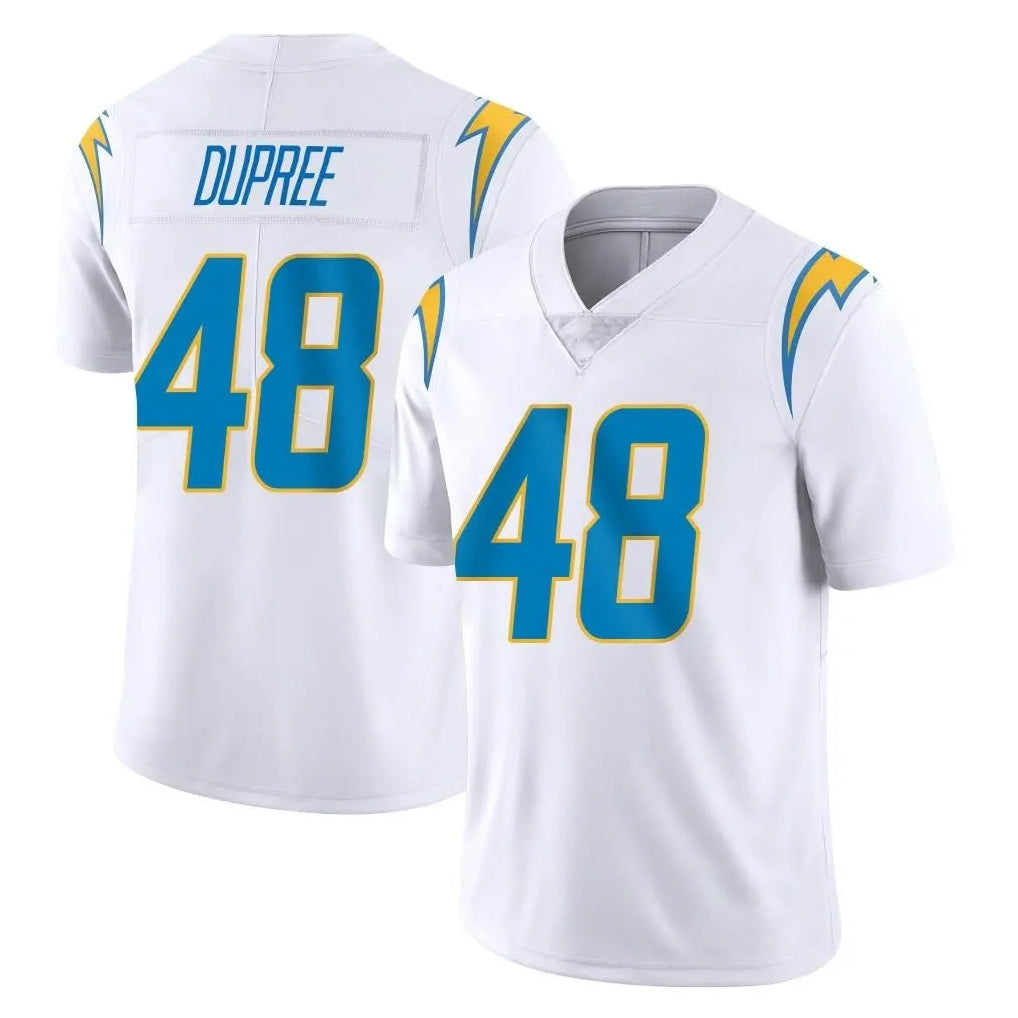 LA.Chargers #48 Bud Dupree Player White Limited Vapor Untouchable Home Game Gdoa Stitched Jerseys