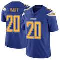 LA.Chargers #20 Cam Hart Player Royal Limited Color Rush Vapor Untouchable Home Game Gdoa Stitched Jerseys