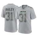 NY.Jets #31 David Bailey Player Gray Limited Atmosphere Fashion Home Game Gdoa Stitched Jerseys