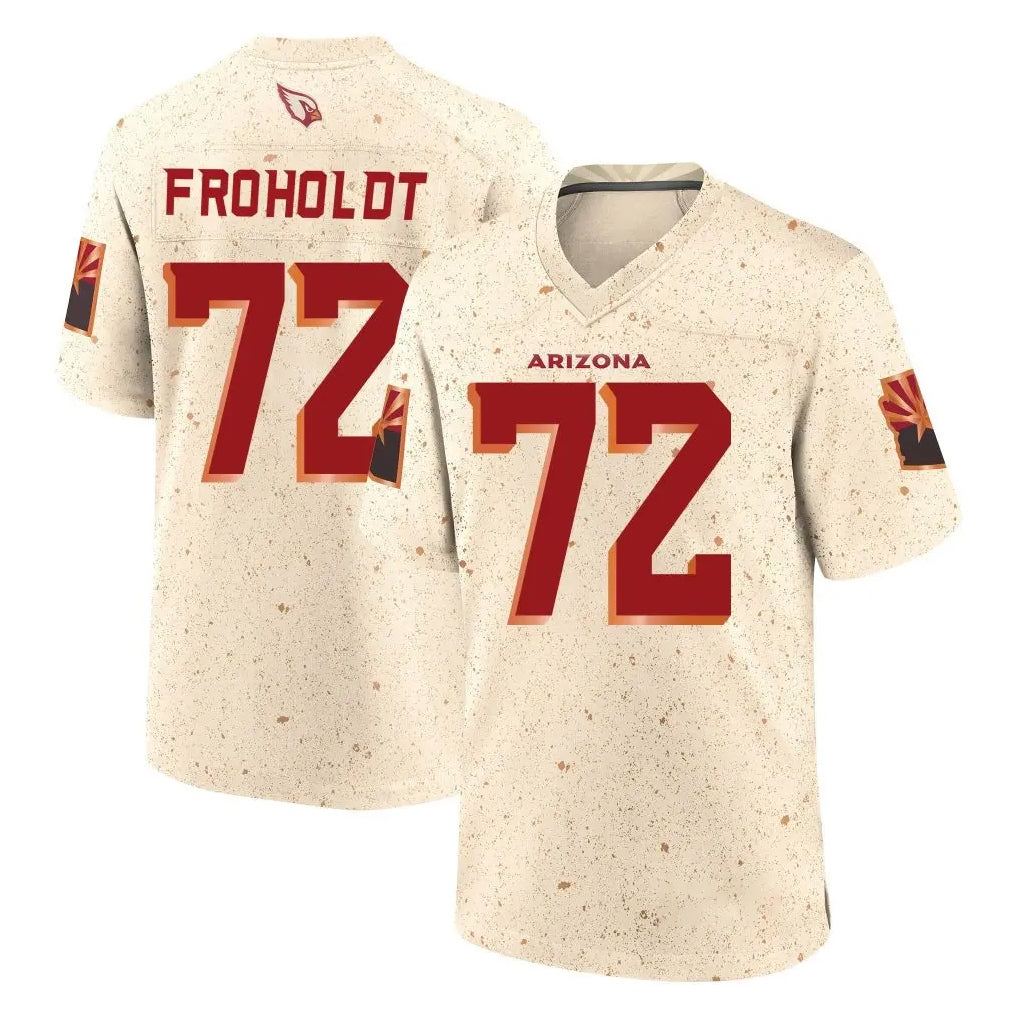 A.Cardinals #72 Hjalte Froholdt Player Cream Rivalries Collection Game Gdoa Stitched Jerseys