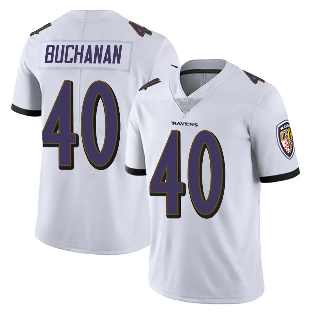 B.Ravens #40 Teddye Buchanan Player White Vapor F.U.S.E. Limited Gdoa Stitched Jerseys