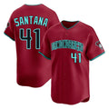 A.Diamondbacks #41 Carlos Santana Player Red Limited Home Game Gdoa Stitched Jerseys