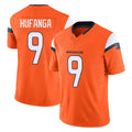 D.Broncos #9 Talanoa Hufanga Player Orange Vapor F.U.S.E. Limited Home Game Gdoa Stitched Jerseys