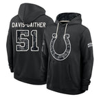 IN.Colts #51 Akeem Davis-Gaither Player 2026 Black Logo Pullover Hoodies Limited Game Gdoa Stitched Jerseys
