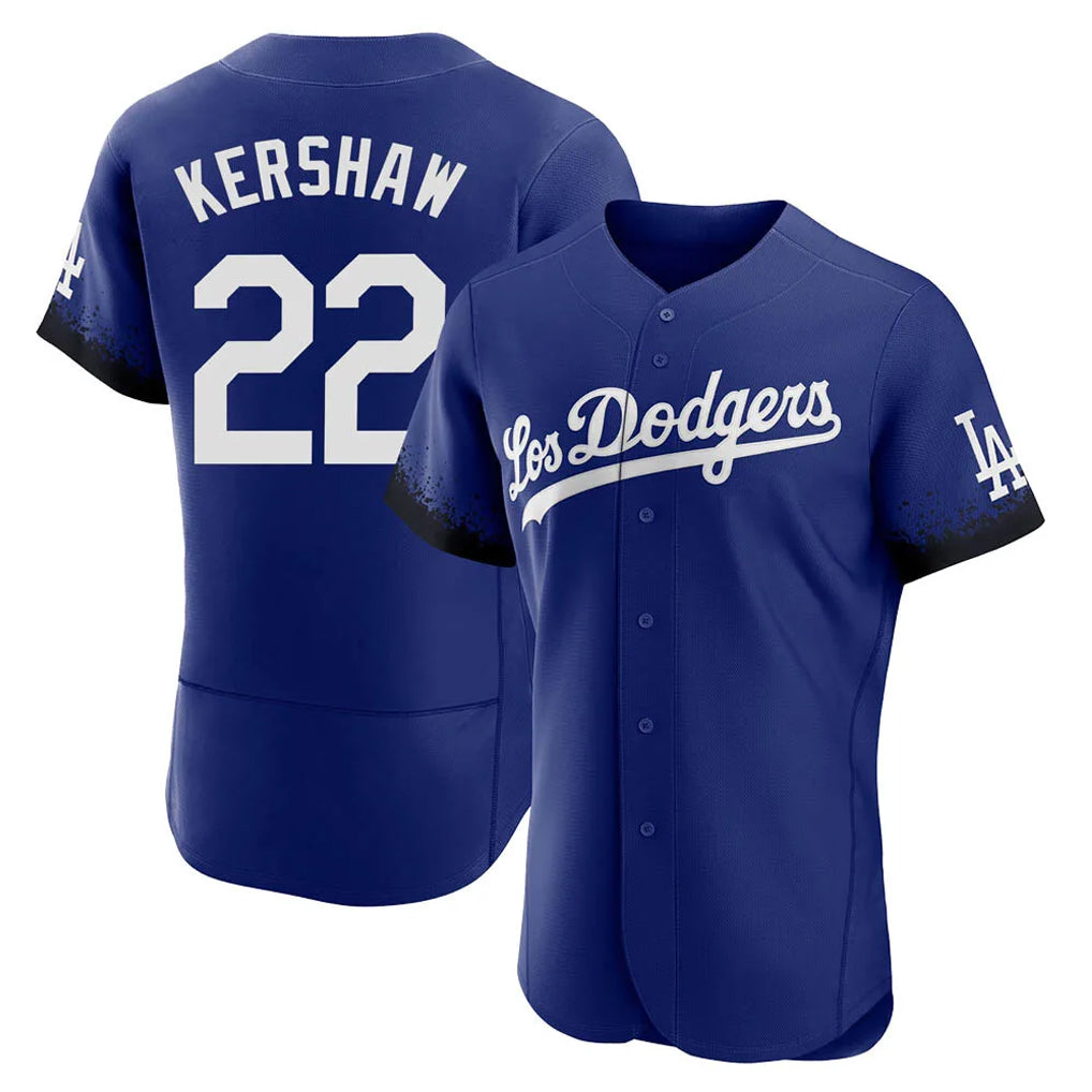 LA.Dodgers #22 Clayton Kershaw Player Royal City Connect Elite Home Fdoa Stitched Jerseys