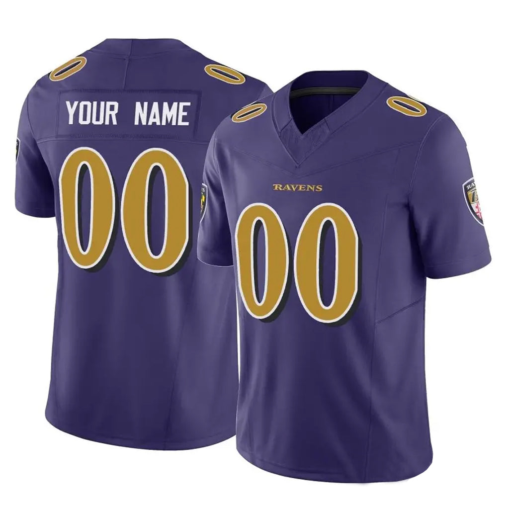 Custom B.Ravens Purple Vapor F.U.S.E. Limited Game Any Name & Numbers Gdoa Stitched Jerseys