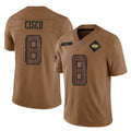 NY.Jets #8 Andre Cisco Player Brown Salute To Service Limited Gdoa Stitched Jerseys