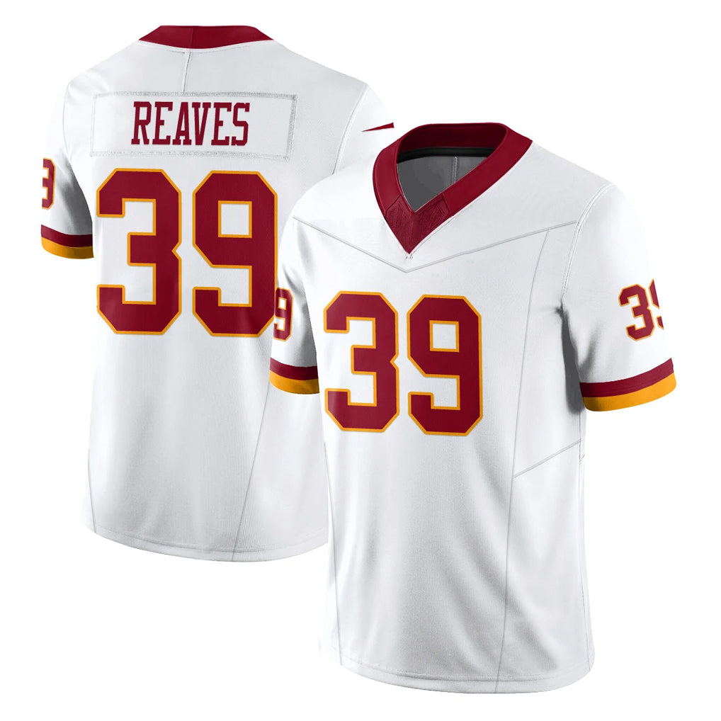 W.Commanders #39 Jeremy Reaves Player White Limited Vapor F.U.S.E. Home Game Gdoa Stitched Jerseys