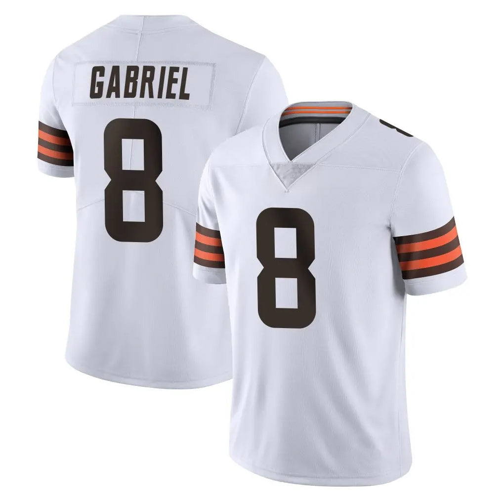 C.Browns #8 Dillon Gabriel Player White Vapor Untouchable Limited Home Game Gdoa Stitched Jerseys