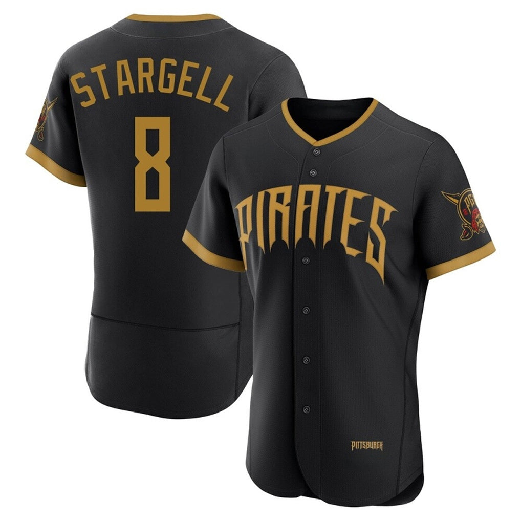 P.Pirates #8 Willie Stargell Player Black 2026 City Connect Home Limited Elite Fdoa Stitched Jerseys