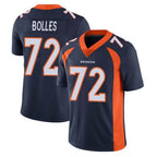 D.Broncos #72 Garett Bolles Player Navy Vapor Untouchable Limited Game Gdoa Stitched Jerseys