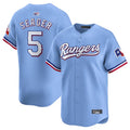 T.Rangers #5 Corey Seager Player Light Blue Limited Home Fdoa Stitched Jerseys