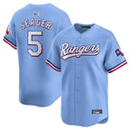 T.Rangers #5 Corey Seager Player Light Blue Limited Home Fdoa Stitched Jerseys