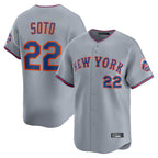 NY.Mets #22 Juan Soto Player Gray Road Limited Home Fdoa Stitched Jerseys