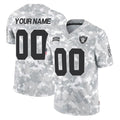 Custom LV.Raiders Arctic Camo Salute To Service Limited Game Any Name & Numbers Gdoa Stitched Jerseys