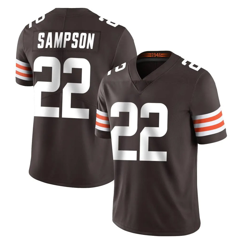 C.Browns #22 Dylan Sampson Player Brown Color Vapor Untouchable Limited Home Game Gdoa Stitched Jerseys