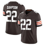 C.Browns #22 Dylan Sampson Player Brown Color Vapor Untouchable Limited Home Game Gdoa Stitched Jerseys