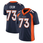 D.Broncos #73 Frank Crum Player Navy Vapor Untouchable Limited Game Gdoa Stitched Jerseys