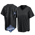 LA.Dodgers #22 Clayton Kershaw Player Black World Series Meet Pitch Fashion T-shirt Fdoa Stitched Jerseys