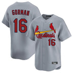 St. Louis Cardinals #16 Nolan Gorman Player Gray Home Limited Fdoa Stitched Jerseys