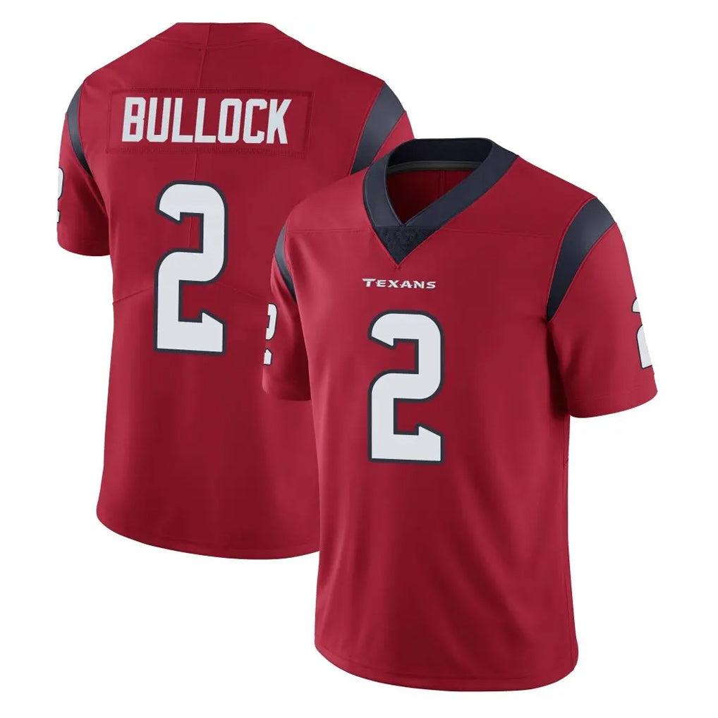 H.Texans #2 Calen Bullock Player Red Limited Vapor Untouchable Home Game Gdoa Stitched Jerseys