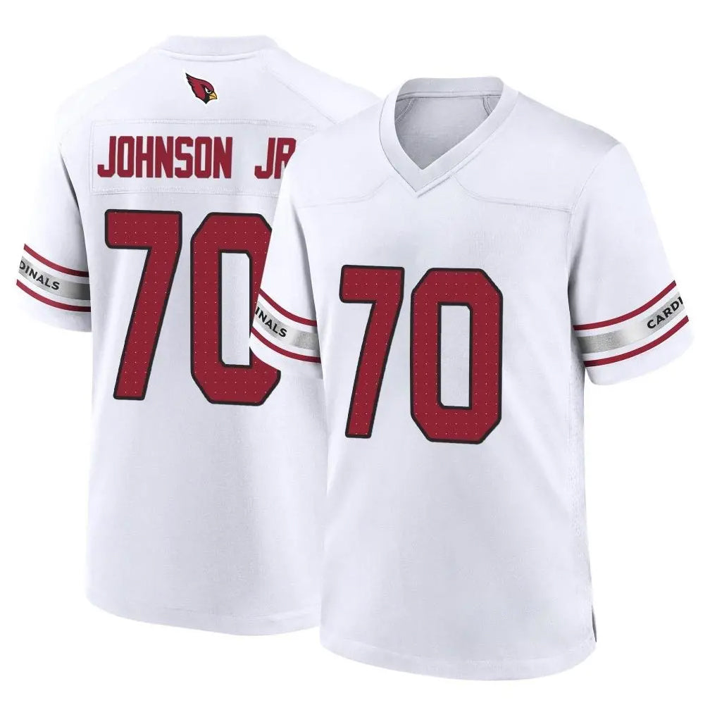 A.Cardinals #70 Paris Johnson Jr. Player White Home Game Gdoa Stitched Jerseys
