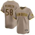 S.Diego Padres #58 Wandy Peralta Player Khaki Home Limited Fdoa Stitched Jerseys