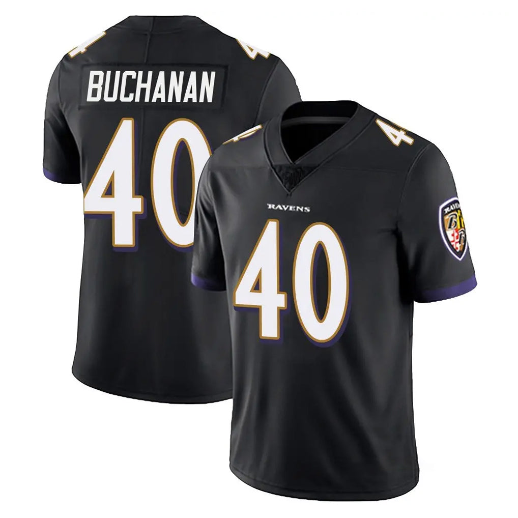 B.Ravens #40 Teddye Buchanan Player Black Vapor Untouchable Limited Home Game Gdoa Stitched Jerseys