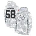 KC.Chiefs #58 Derrick Thomas Player Arctic Camo Salute to Service Hoodies Gdoa Stitched Jerseys