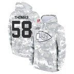 KC.Chiefs #58 Derrick Thomas Player Arctic Camo Salute to Service Hoodies Gdoa Stitched Jerseys
