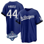 LA.Dodgers #44 Andy Pages Player Royal World Series Meet City Connect Home Game Fdoa Stitched Jerseys