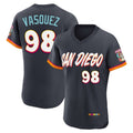S.Diego Padres #98 Randy Vasquez Player Obsidian 2026 City Connect Home Limited Elite T-shirt Fdoa Stitched Jerseys