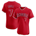 LA.Angels #7 Jo Adell Player Red Home Limited Elite Fdoa Stitched Jerseys