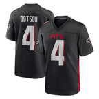 A.Falcons #4 Jahan Dotson Player Black Home Game Gdoa Stitched Jerseys
