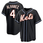 NY.Mets #4 Francisco Alvarez Player Black Fashion Out Game Fdoa Stitched Jerseys