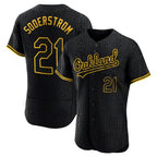Athletics #21 Tyler Soderstrom Player Black Snake Skin City Limited Elite Home Game Gdoa Stitched Jerseys