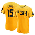 P.Pirates #15 Oneil Cruz Player Gold City Connect Home Limited Elite Fdoa Stitched Jerseys
