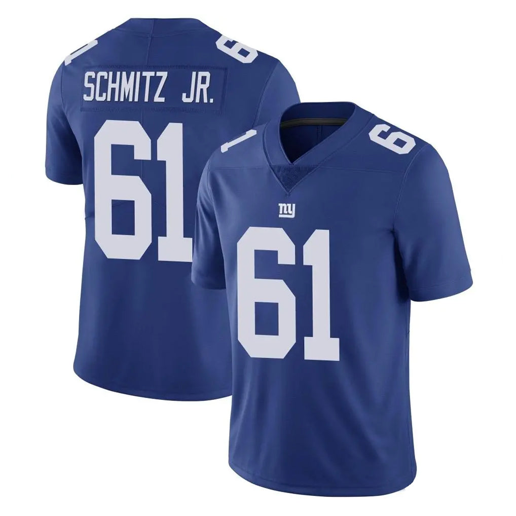 NY.Giants #61 John Michael Schmitz Jr. Player Royal Limited Vapor Untouchable Home Game Gdoa Stitched Jerseys