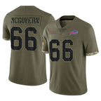 B.Bills #66 Connor McGovern Player Olive Salute To Service Gdoa Stitched Jerseys