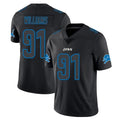 D.Lions #91 Tyleik Williams Player Black Impact Limited Home Game Gdoa Stitched Jerseys