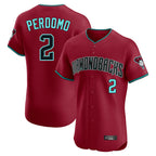 A.Diamondbacks #2 Geraldo Perdomo Player Red Limited Elite Home Game Gdoa Stitched Jerseys