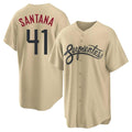 A.Diamondbacks #41 Carlos Santana Player Tan City Connect Home Game Gdoa Stitched Jerseys
