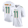 M.Dolphins #11 Dante Trader Jr. Player White Fashion Home Game Gdoa Stitched Jerseys