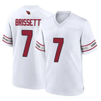 A.Cardinals #7 Jacoby Brissett Player White Home Game Gdoa Stitched Jerseys