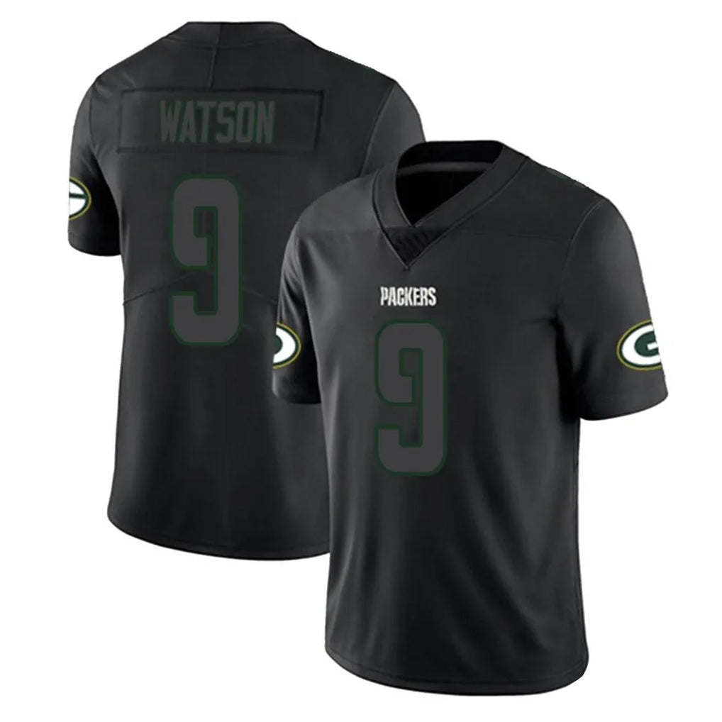 GB.Packers #9 Christian Watson Player Black Impact Limited Home Game Gdoa Stitched Jerseys