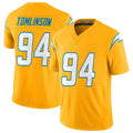 LA.Chargers #94 Dalvin Tomlinson Player Gold Limited Vapor F.U.S.E. Home Game Gdoa Stitched Jerseys