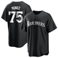 S.Mariners #75 Andres Munoz Player Black Home Limited Fdoa Stitched Jerseys