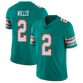 M.Dolphins #2 Malik Willis Player Aqua Limited Alternate Vapor Untouchable Home Game Gdoa Stitched Jerseys