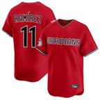 C.Guardians #11 Jose Ramirez Player Red Limited Home Gdoa Stitched Jerseys